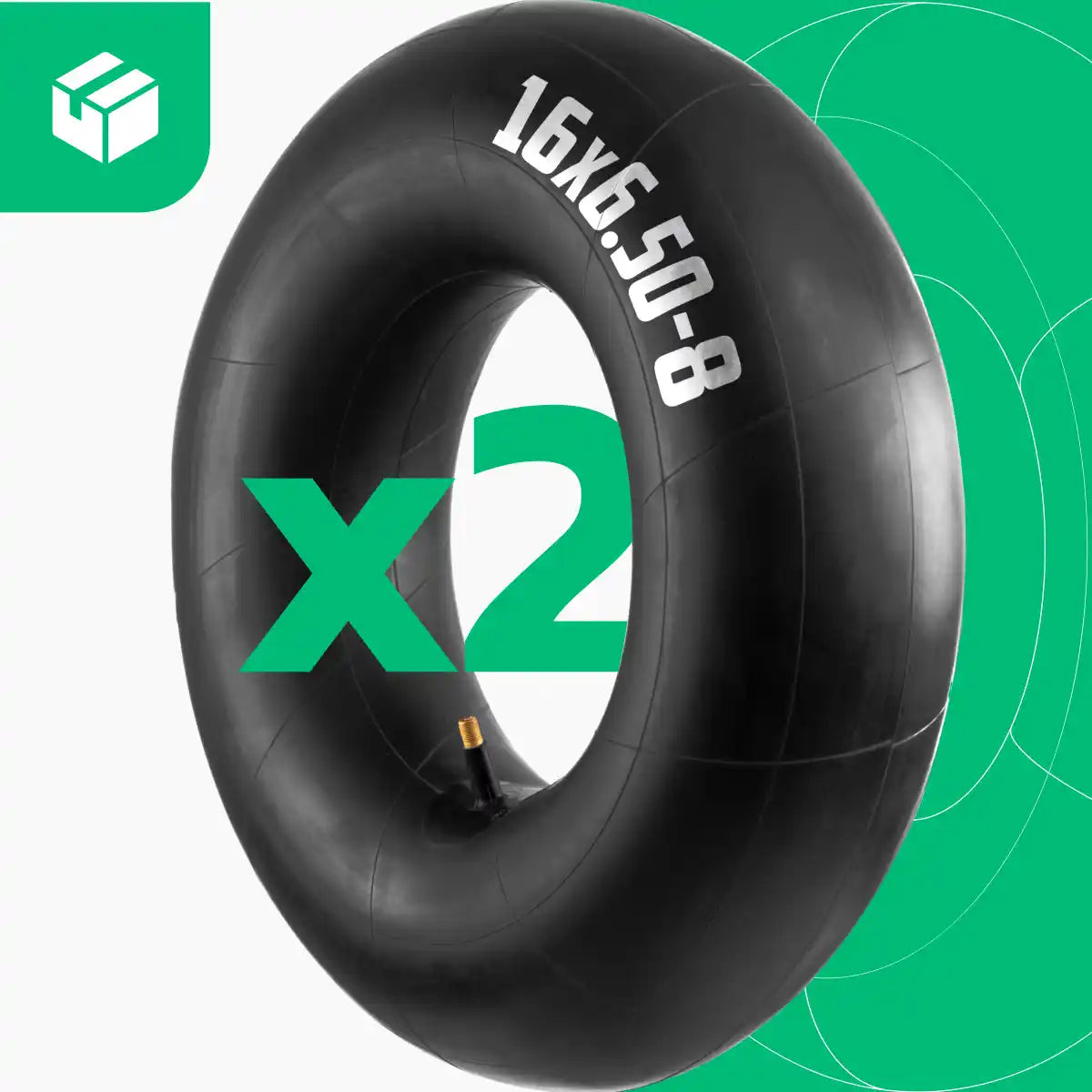 2 inner tubes 16x6.50-8 lawn tractor straight valve