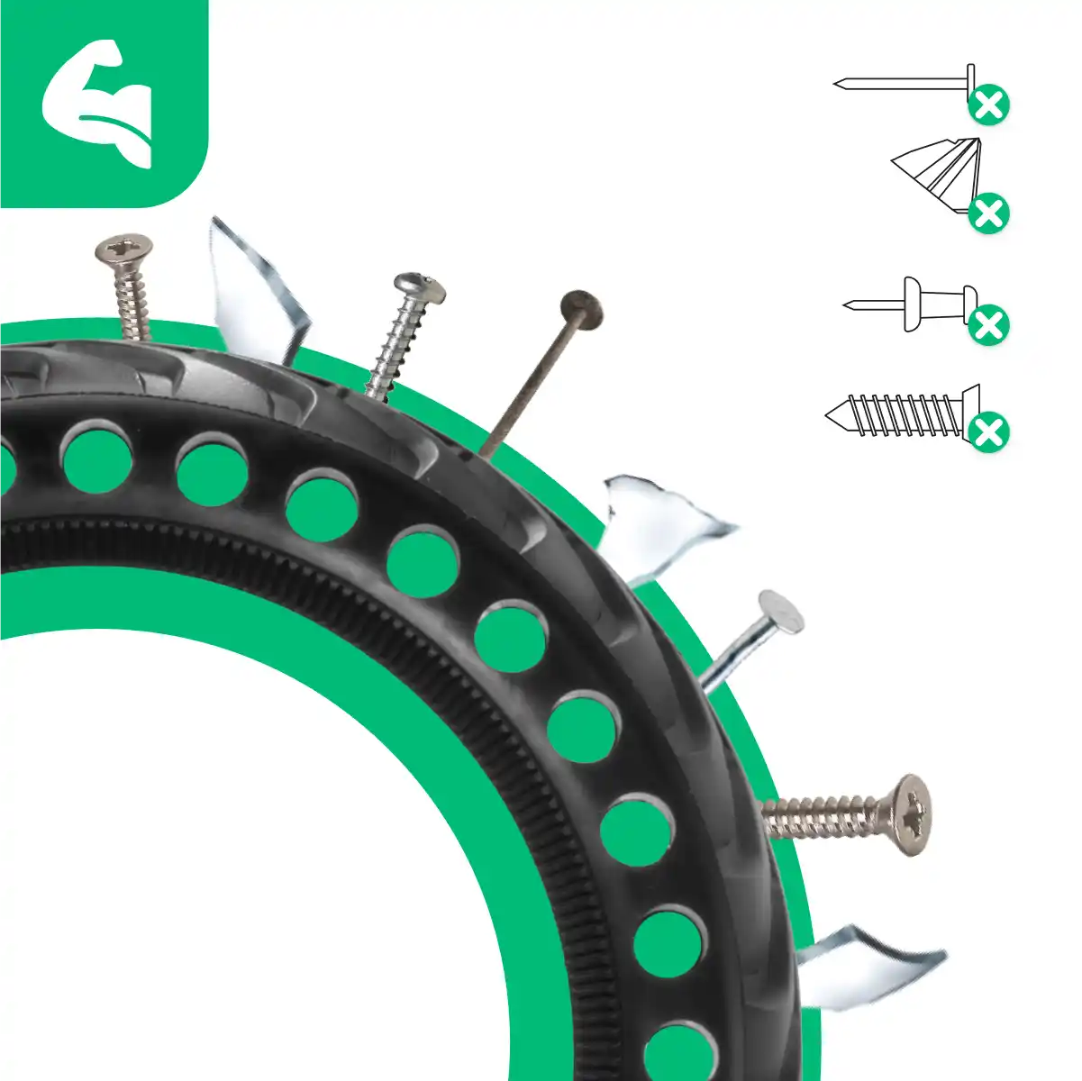 2 solid tyres for Xiaomi scooter