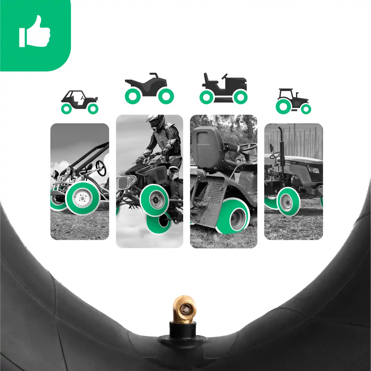 Inner tube 13 x 5 00 6 bent valve buggy