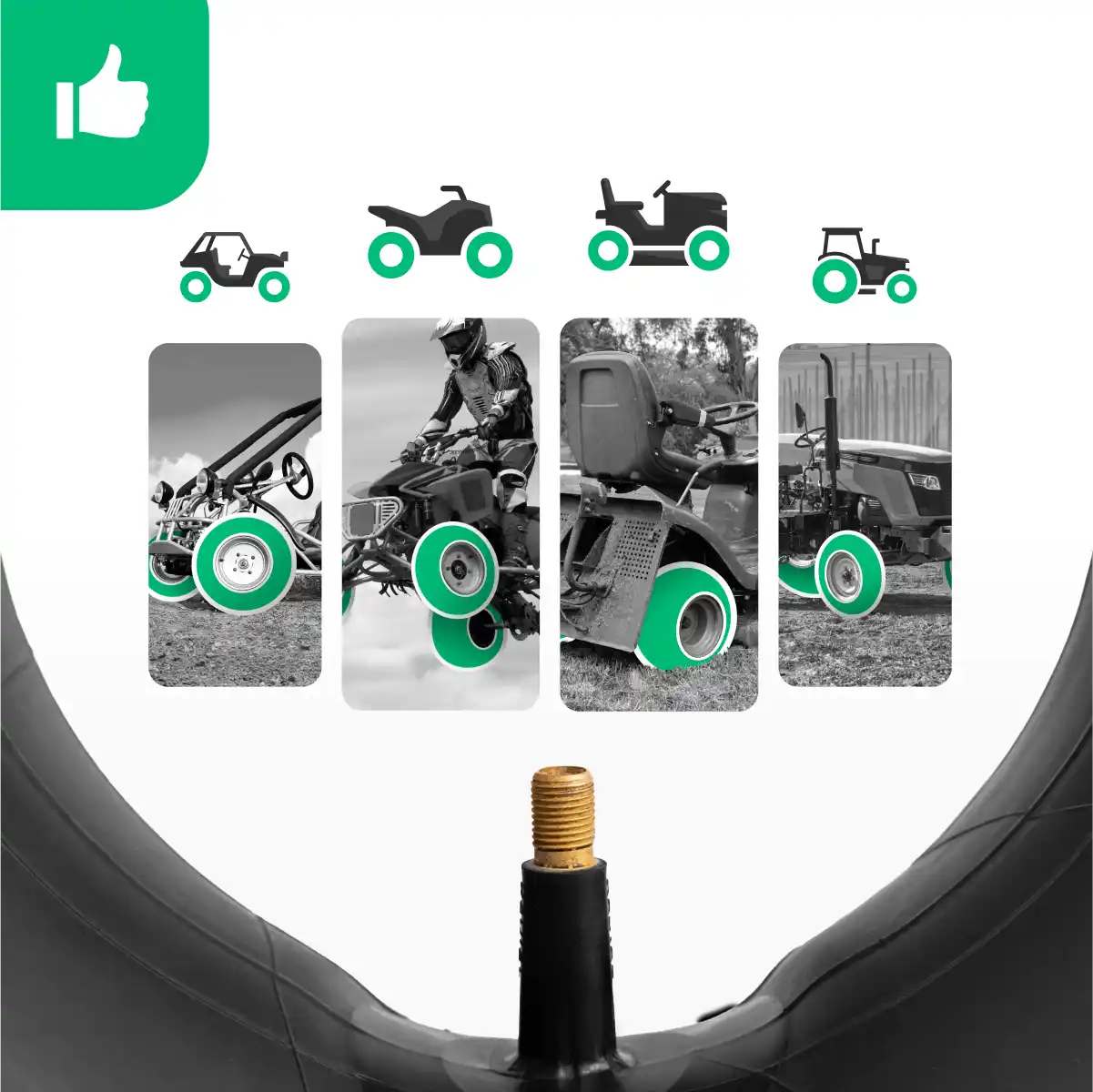 Inner tube 15 x 6 ride-on mower