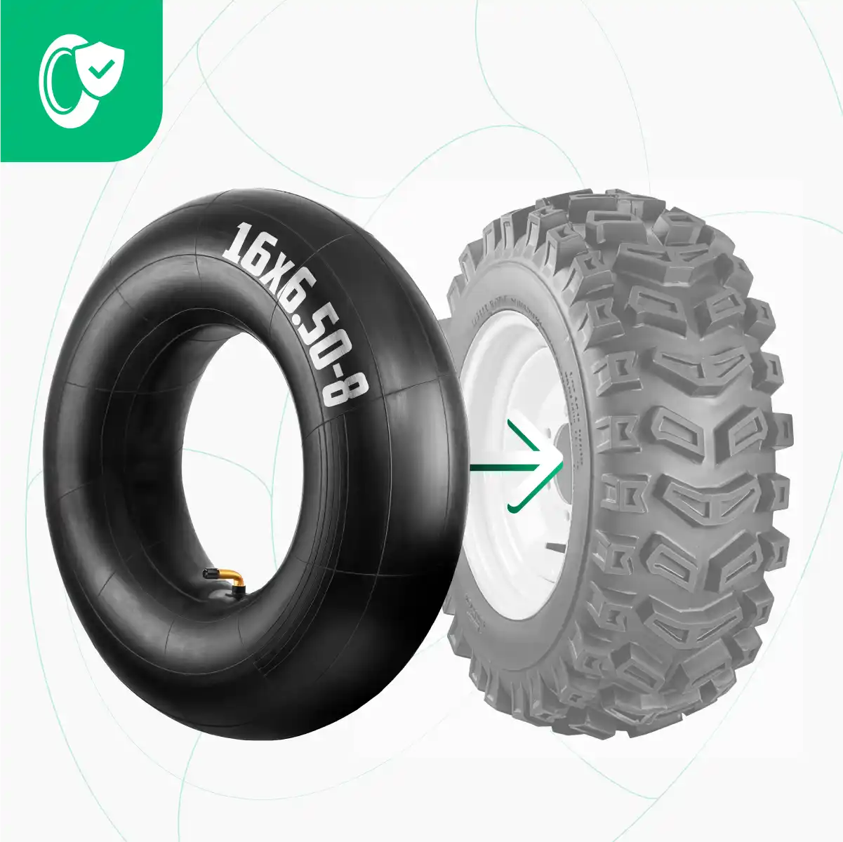 Inner tube 16x6.50-8