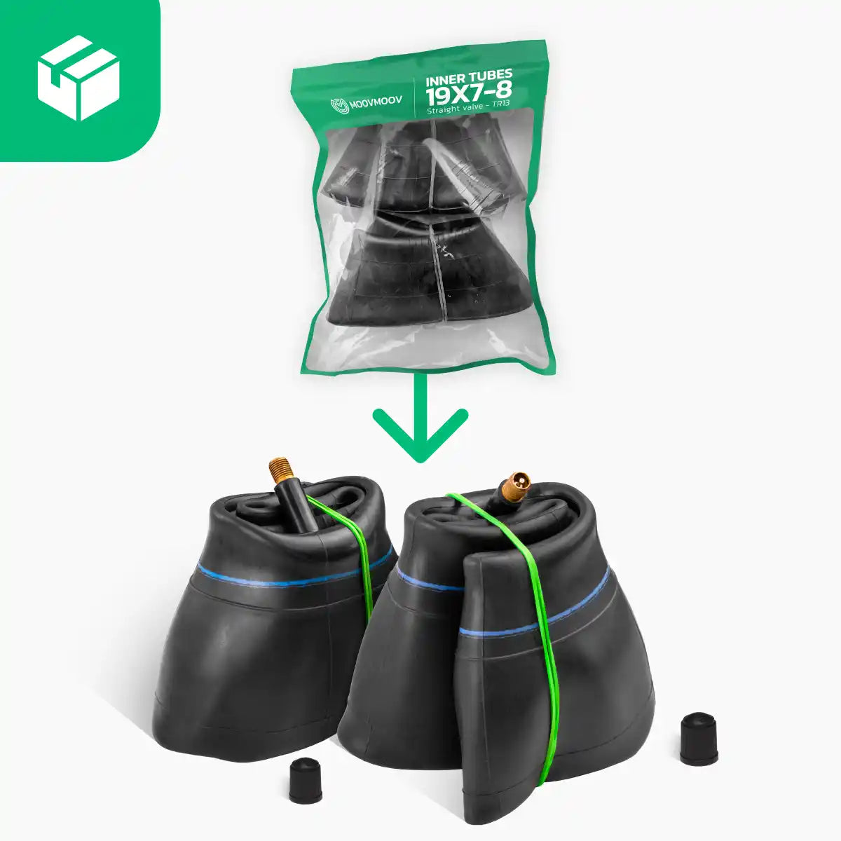 19-inch inner tube straight valve