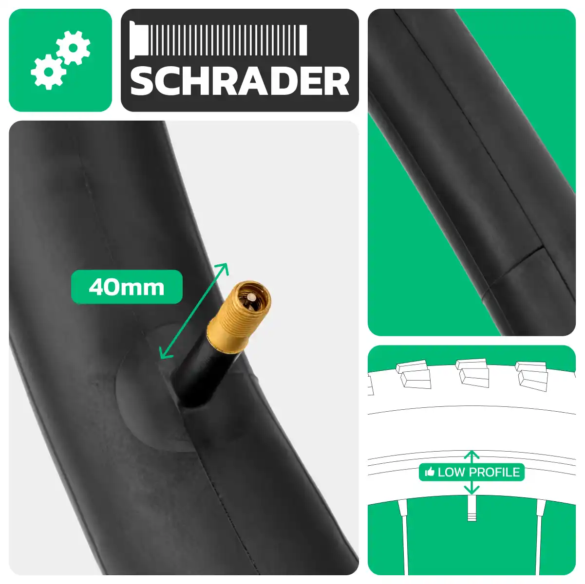 20 inch inner tube schrader 40 mm kids bike 20x1.50 > 1.75