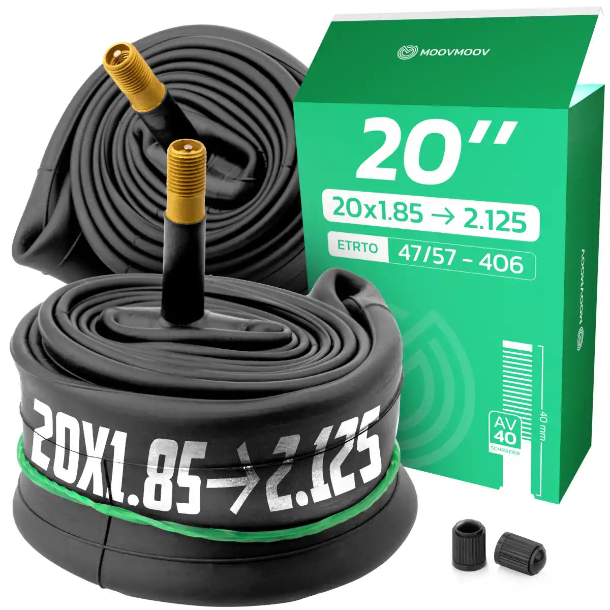 20x1.85 > 2.125 Bike inner Tube with Schrader Valve 40mm