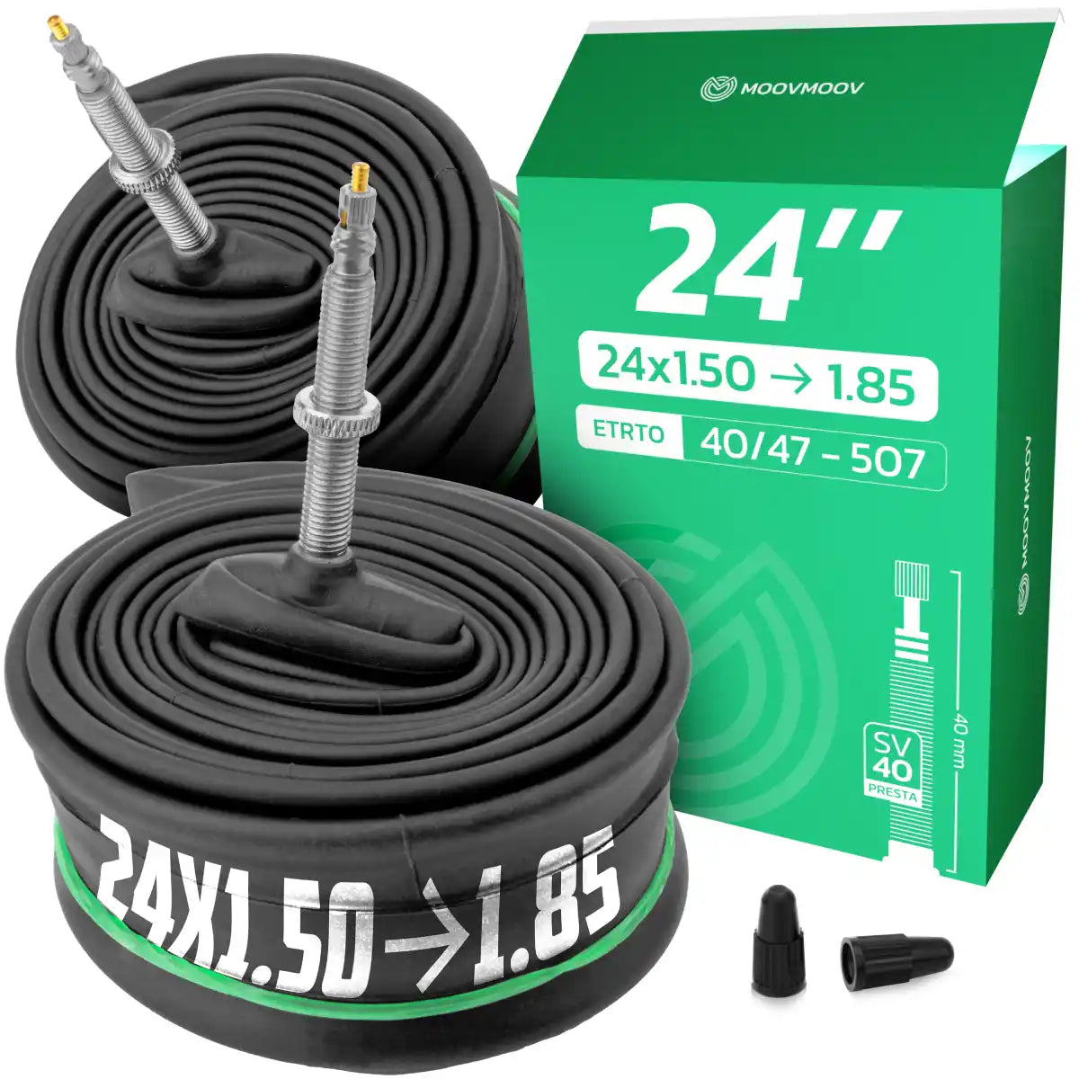 24x1.50 > 1.85 Bike inner Tube with Presta Valve 40mm