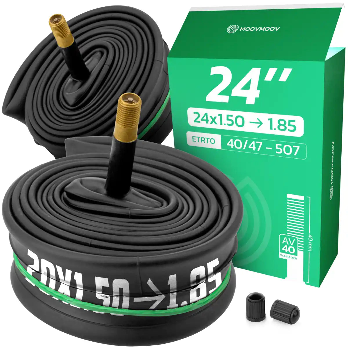 24x1.50 > 1.85 Bike inner Tube with Schrader Valve 40mm
