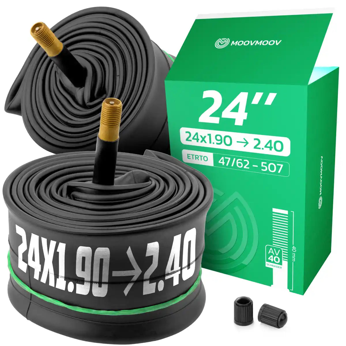 24x1.90 > 2.40 Bike inner Tube with Schrader Valve 40mm