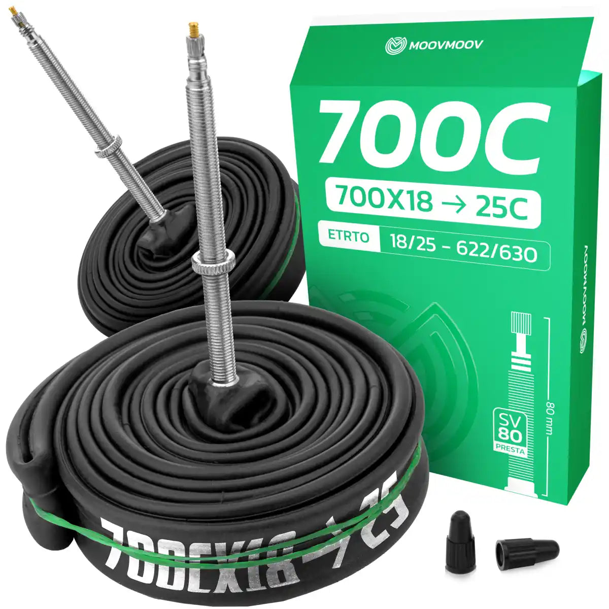 700Cx18-25 Bike inner Tube with Presta Valve 80mm