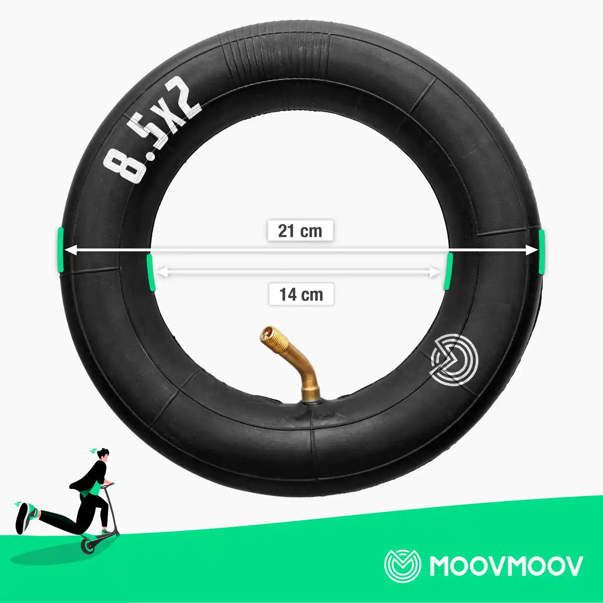 8.5x2 inner tube electric scooter angled valve