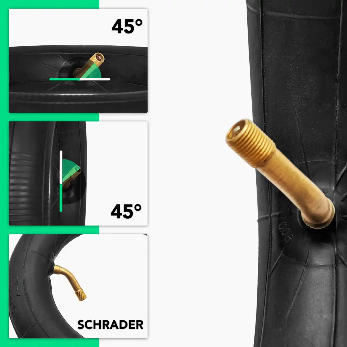 Inner tube 8 5 x2 bent Schrader valve