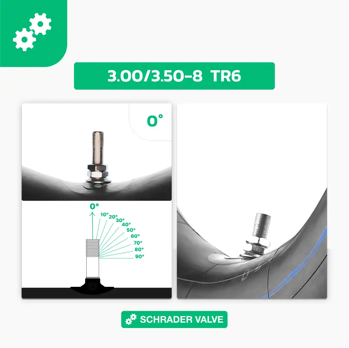Inner tube kart 3 00 3 50 straight valve