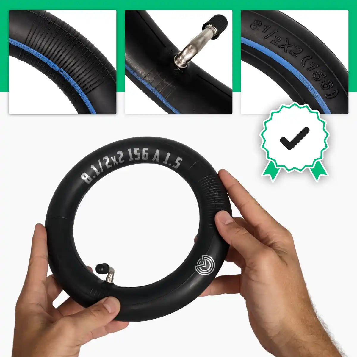 Inner tube for electric scooter 8 1/2x2 156 bent valve