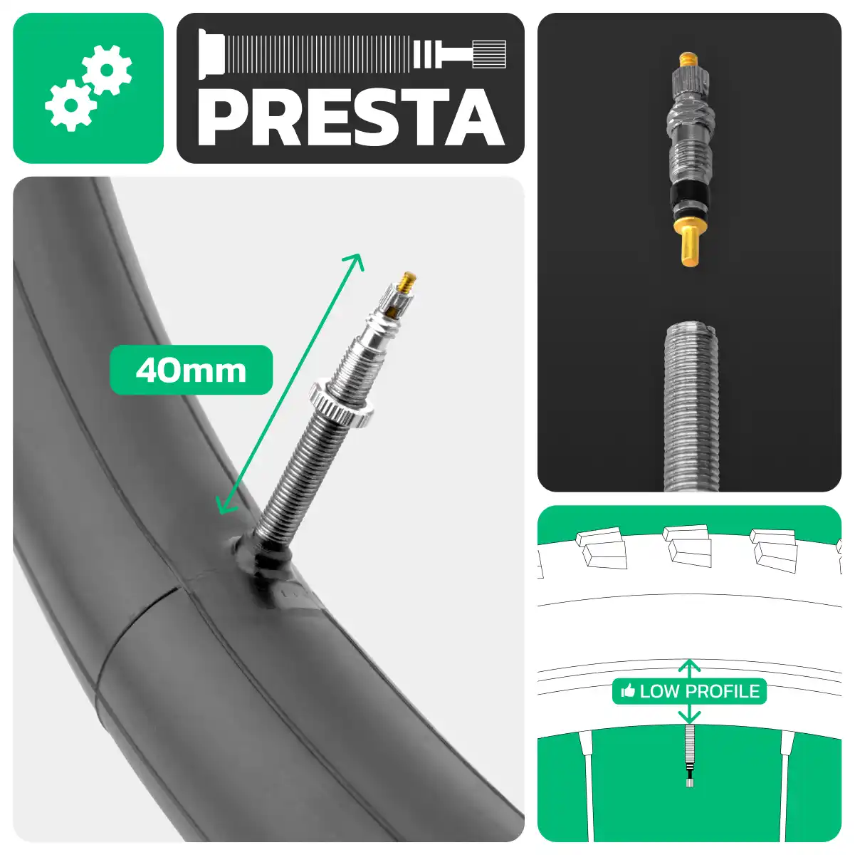 Inner tube for 29x2.00 > 2.40 bike with 40mm Presta valve