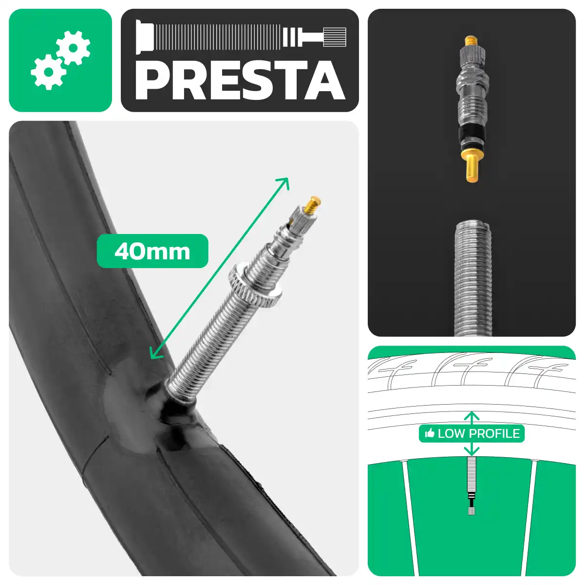 Inner tube for bike 700cx28-32 presta valve 40mm