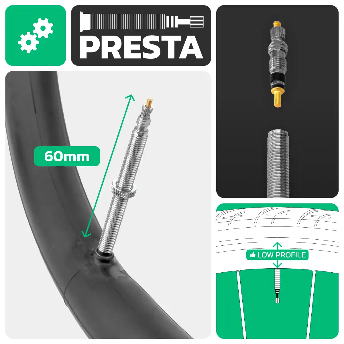 Inner tube for bike 700cx28-32 presta valve 60mm