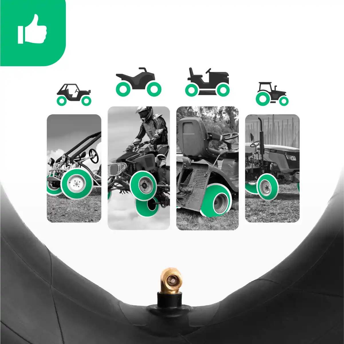 Inner tube quad 16x6.50-8