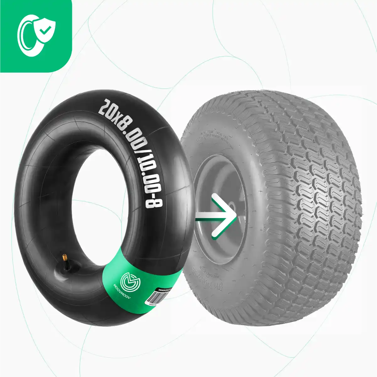 Tractor quad inner tube 20 x 8 inches