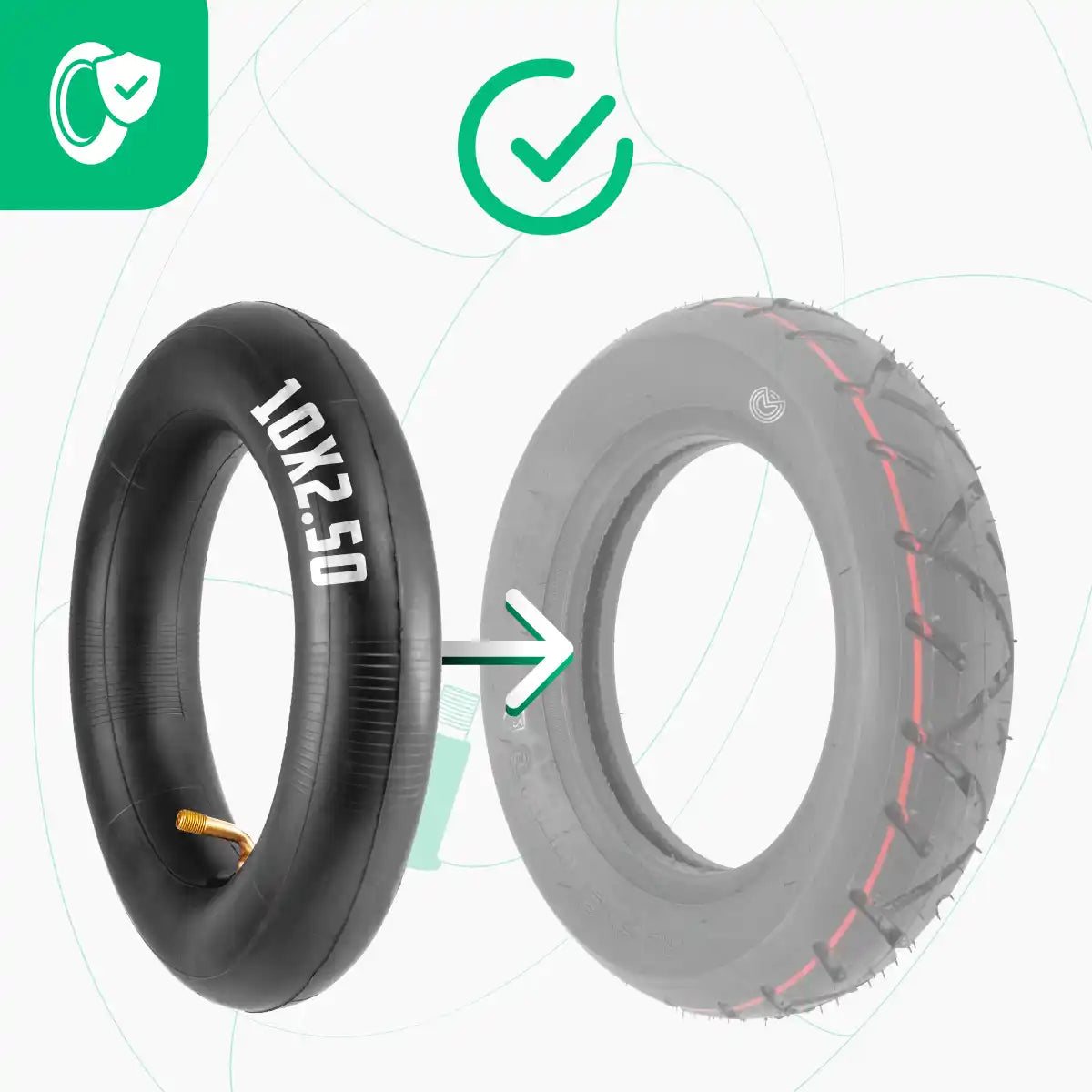 Inner tube scooter 10 inches 10x2.5