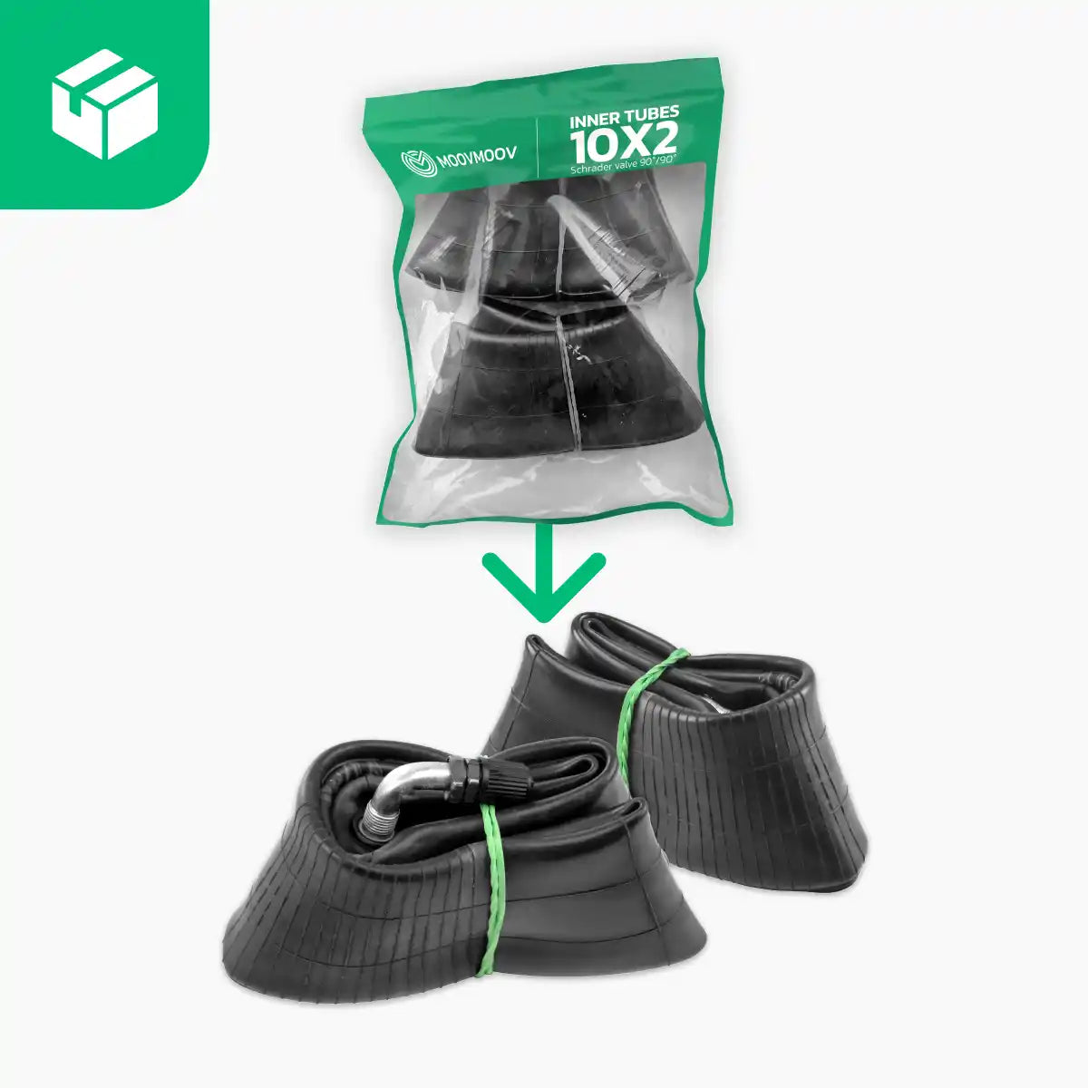 Inner tube scooter 10 inch angled valve 90/90