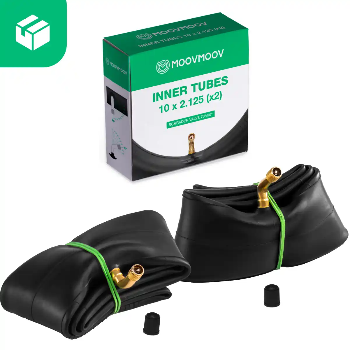 Inner tube for scooter 10x2.125 bent valve