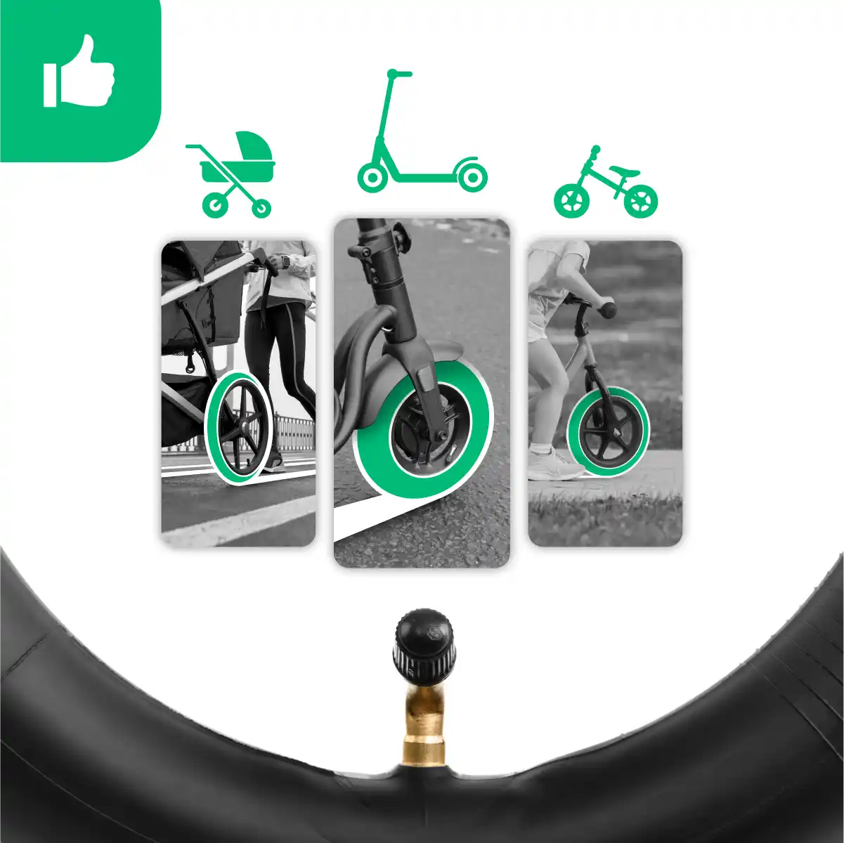 10 inch inner tube angled valve 10x2.125