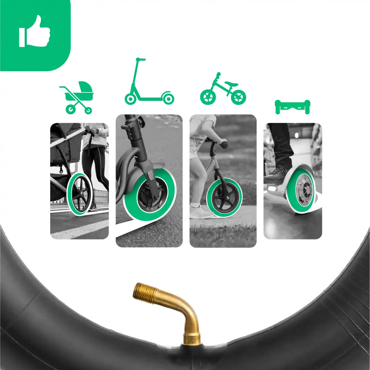 10 inch inner tube bent valve 70