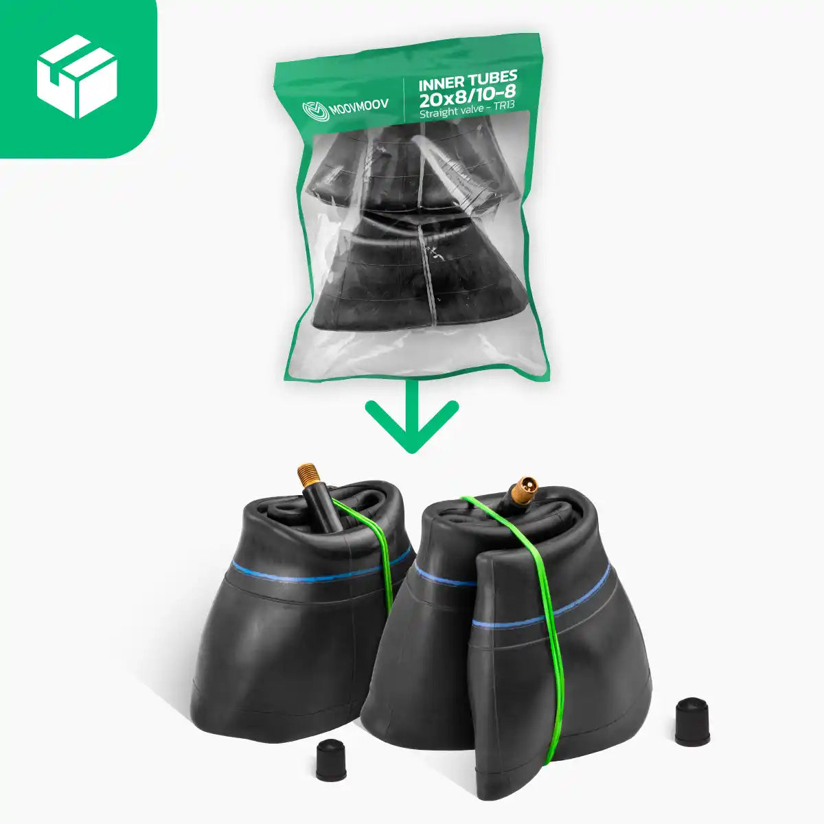 Inner tubes 20 x 8 00 10 8 straight valve