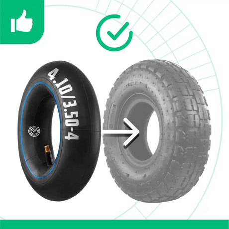 Inner tubes 4.10/3.50-4 trolley straight valve