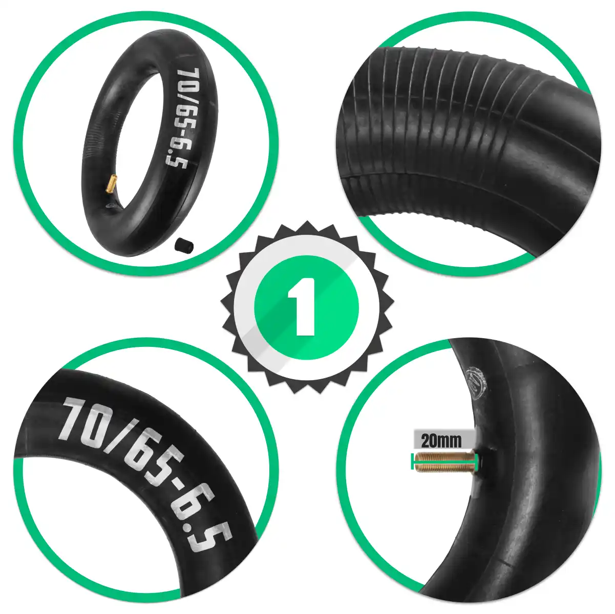 Inner tubes 70/65 straight valve