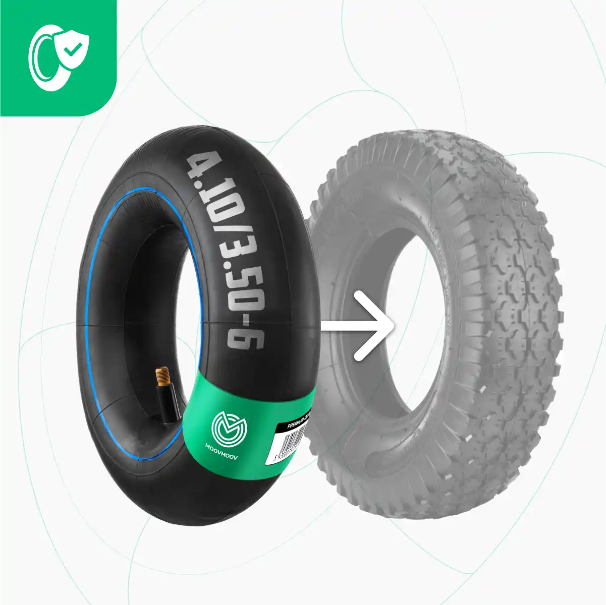 Inner tubes for cart tyres 3.50-6 straight valve