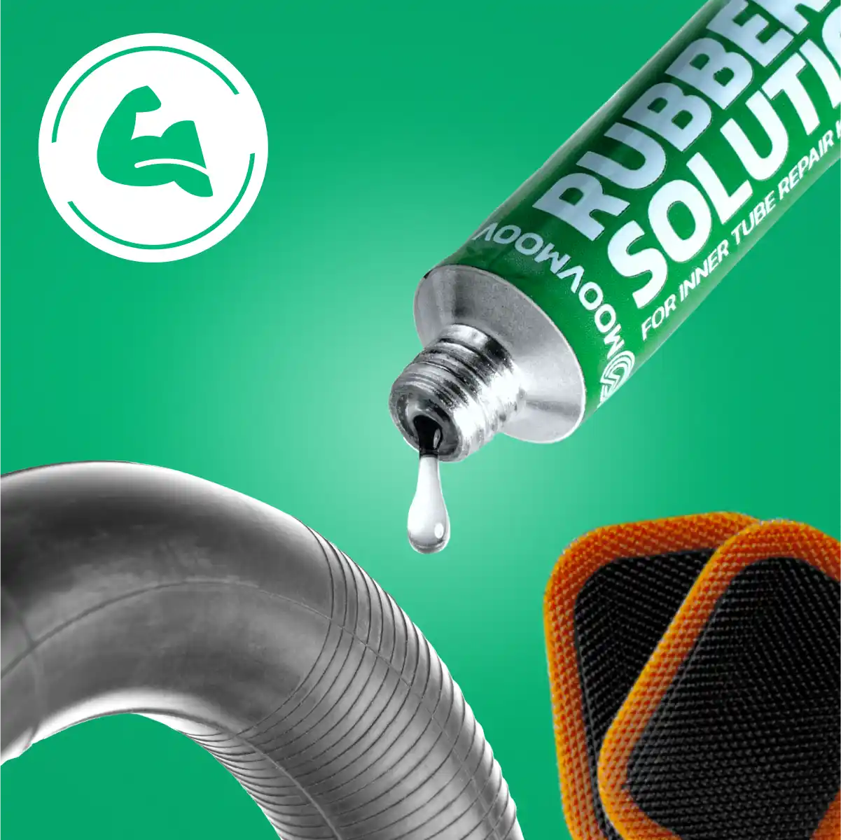 Vulcanising adhesive for inner tube