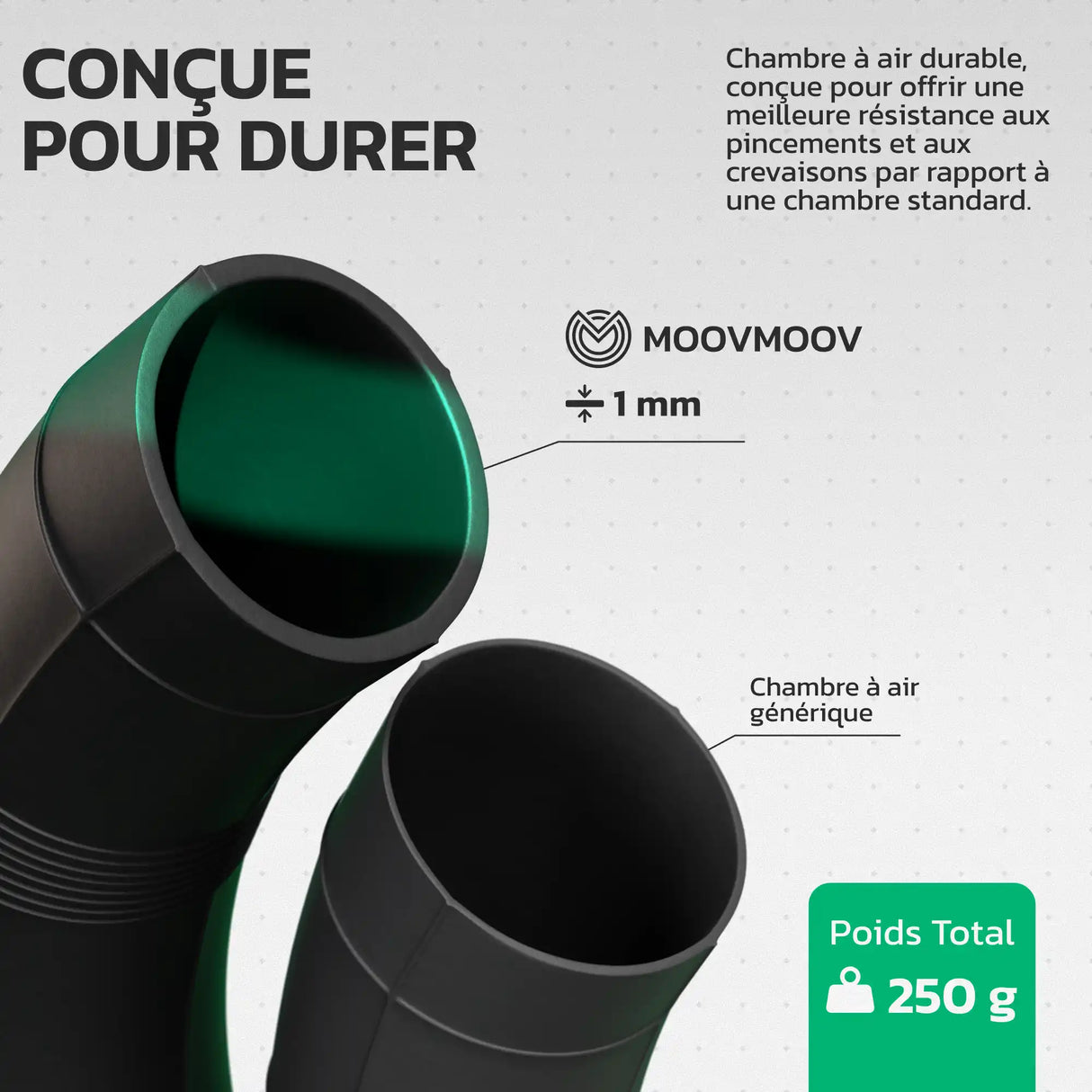Chambre à air 13x5.00-6 en caoutchouc renforcé MoovMoov