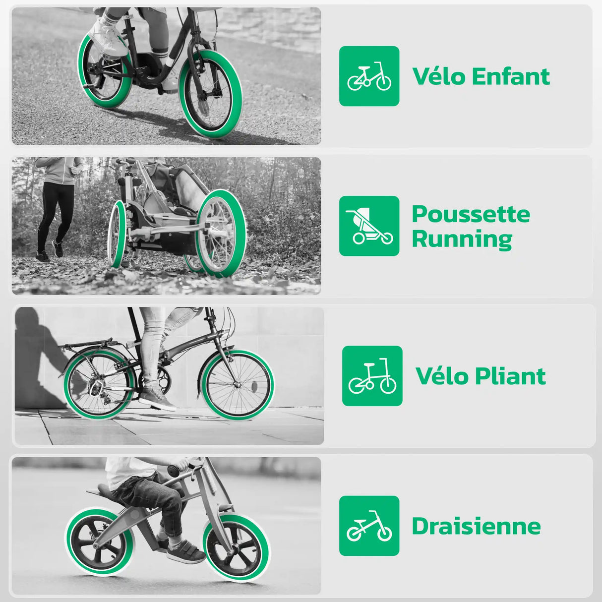 Chambre à air 16x1.75/1.95 compatible vélo enfant, poussette et draisienne MoovMoov
