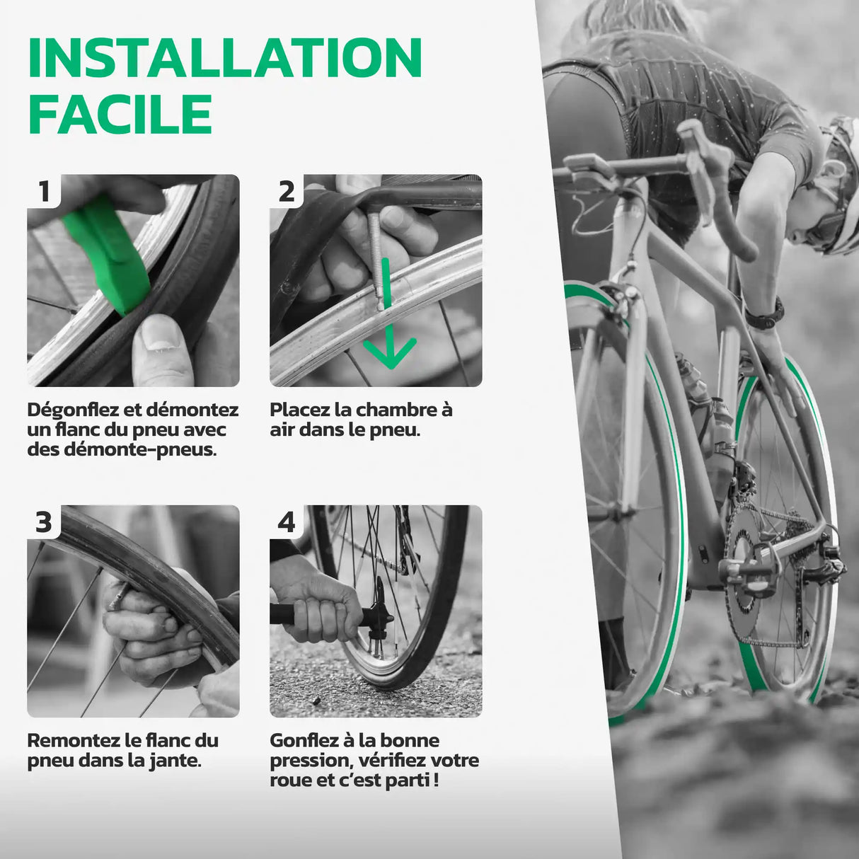 Guide d'installation de la chambre Ă air 700C MoovMoov