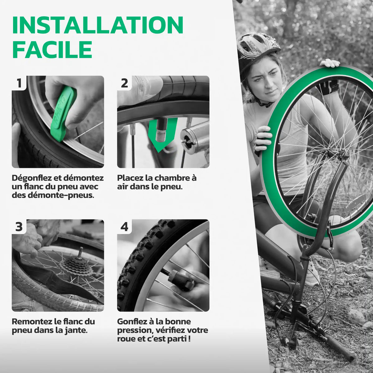 Guide d'installation de la chambre Ă air 700C MoovMoov