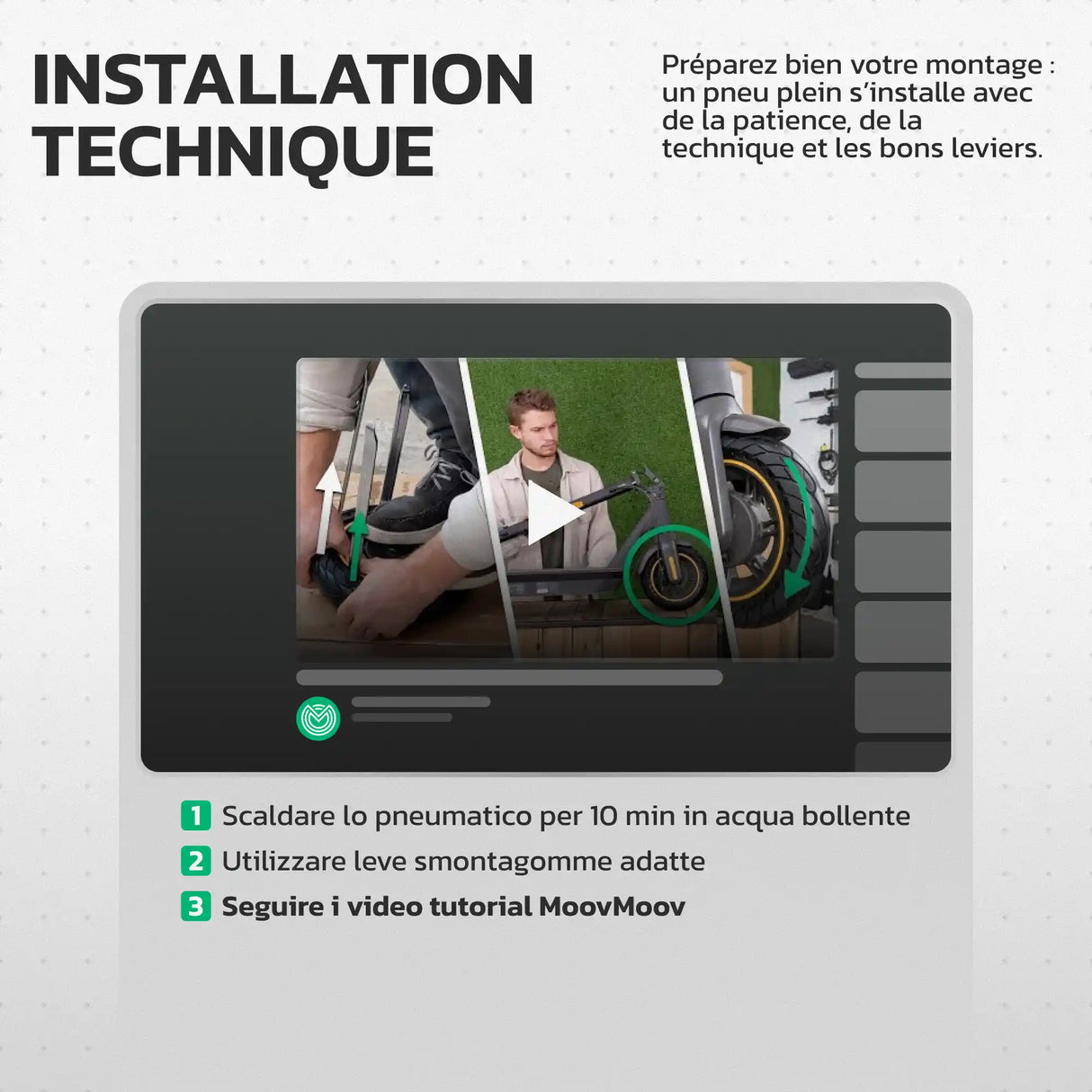 Guide d'installation – Pneu plein 10x2.5 MoovMoov
