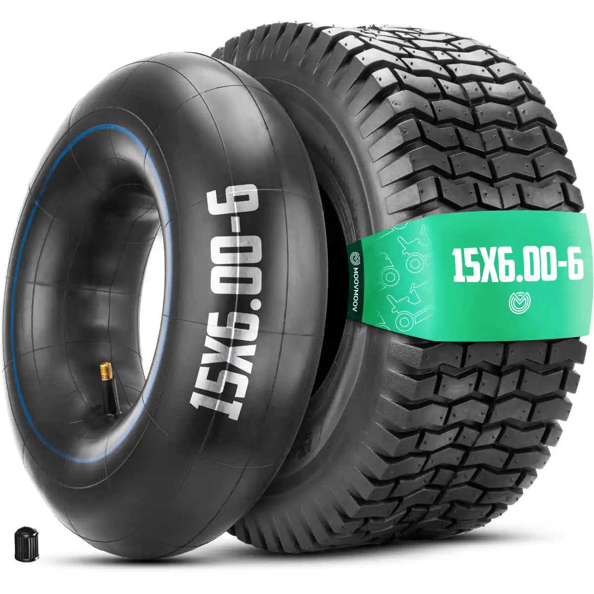 15x6.00-6 Tyre and Tube with straight Valve