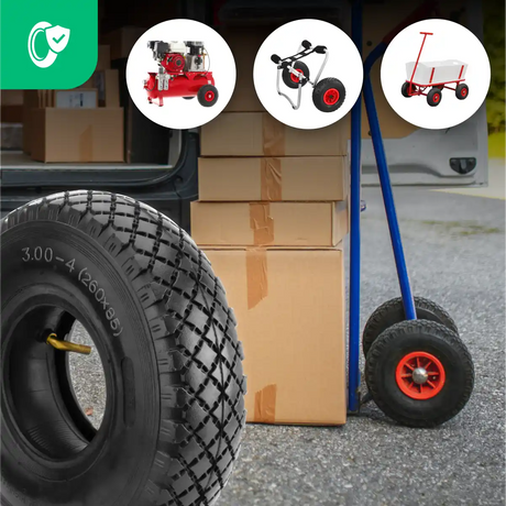 Tyre 3.00-4 compressor with bent valve inner tube