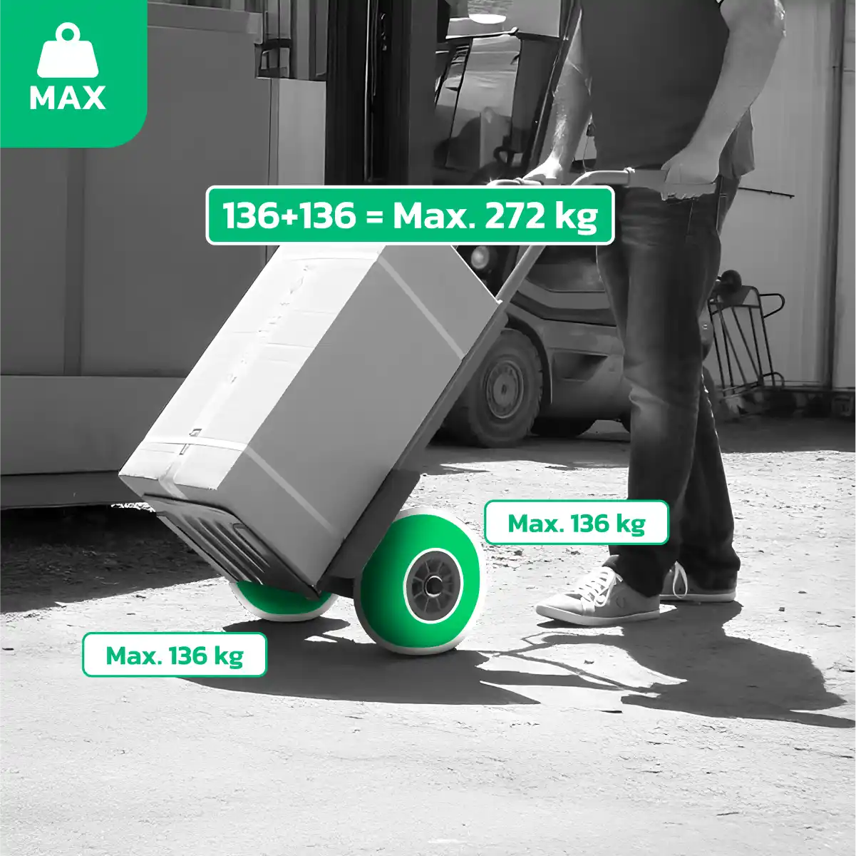 Tyre 3.00-4 durable sack truck with self-locking hubcap