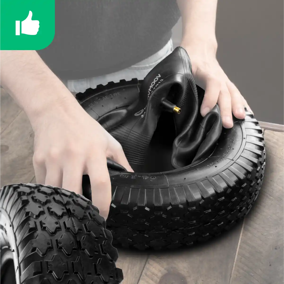 Tyre 3.50-6 resistant butyl rubber