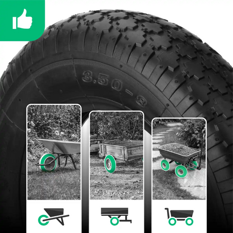 Tyre 3.50-8 wheelbarrow with inner tube straight valve