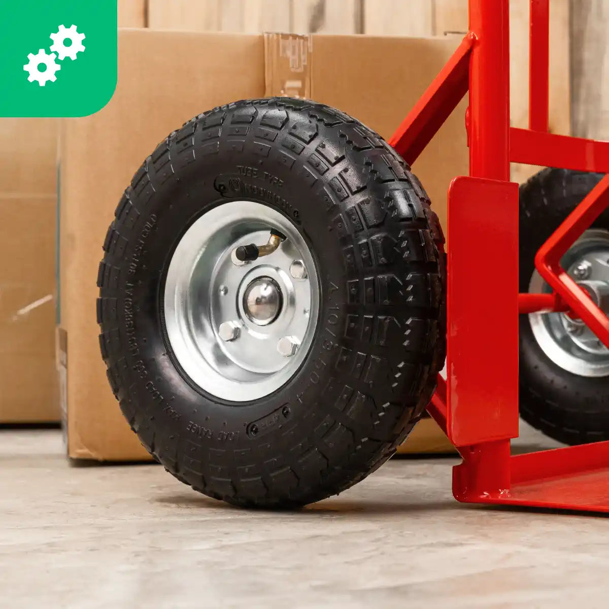 Tyre wheelbarrow 4.10/3.50-4 with angled valve inner tube