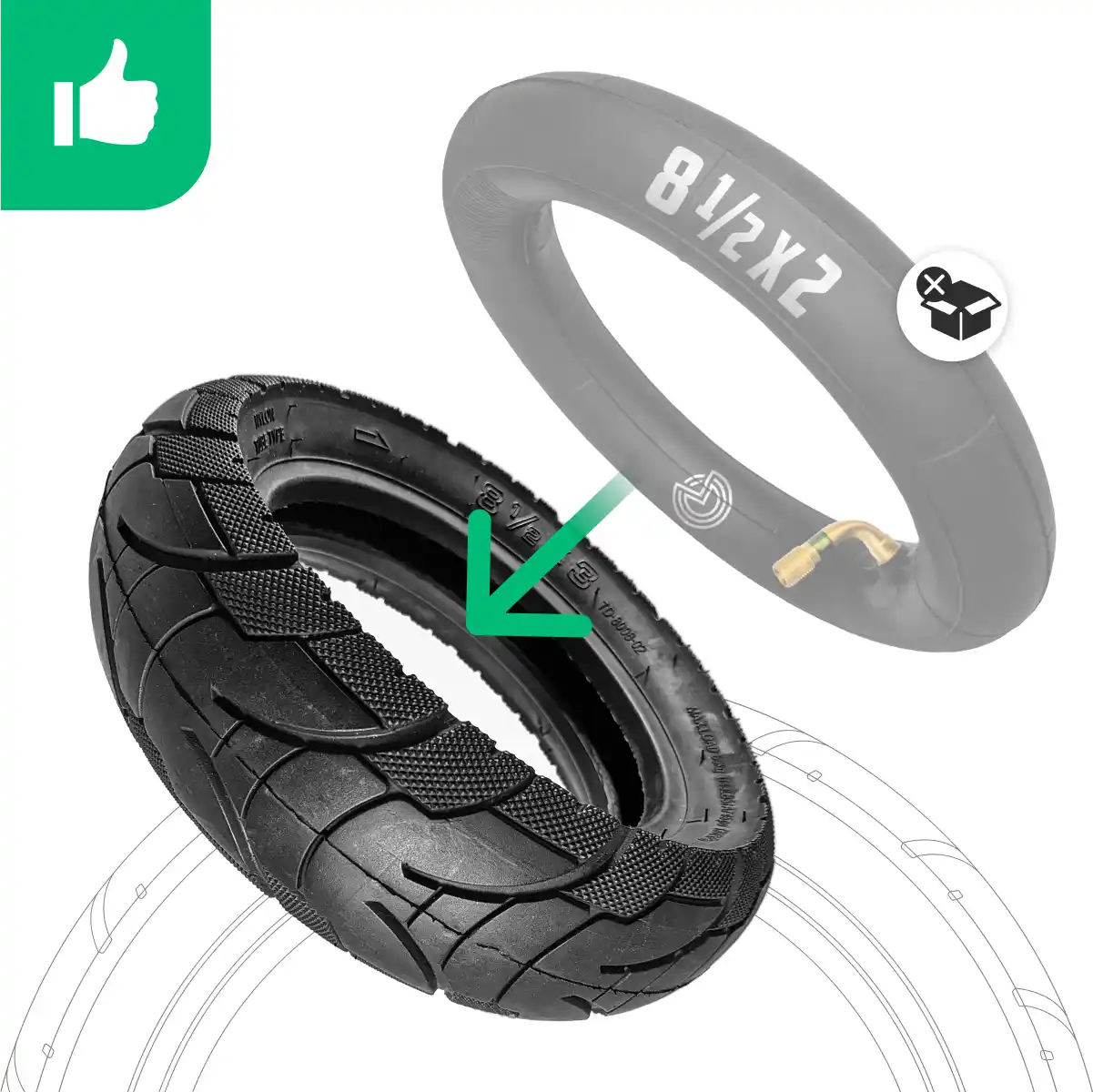 8-inch inflatable moovmoov tyre