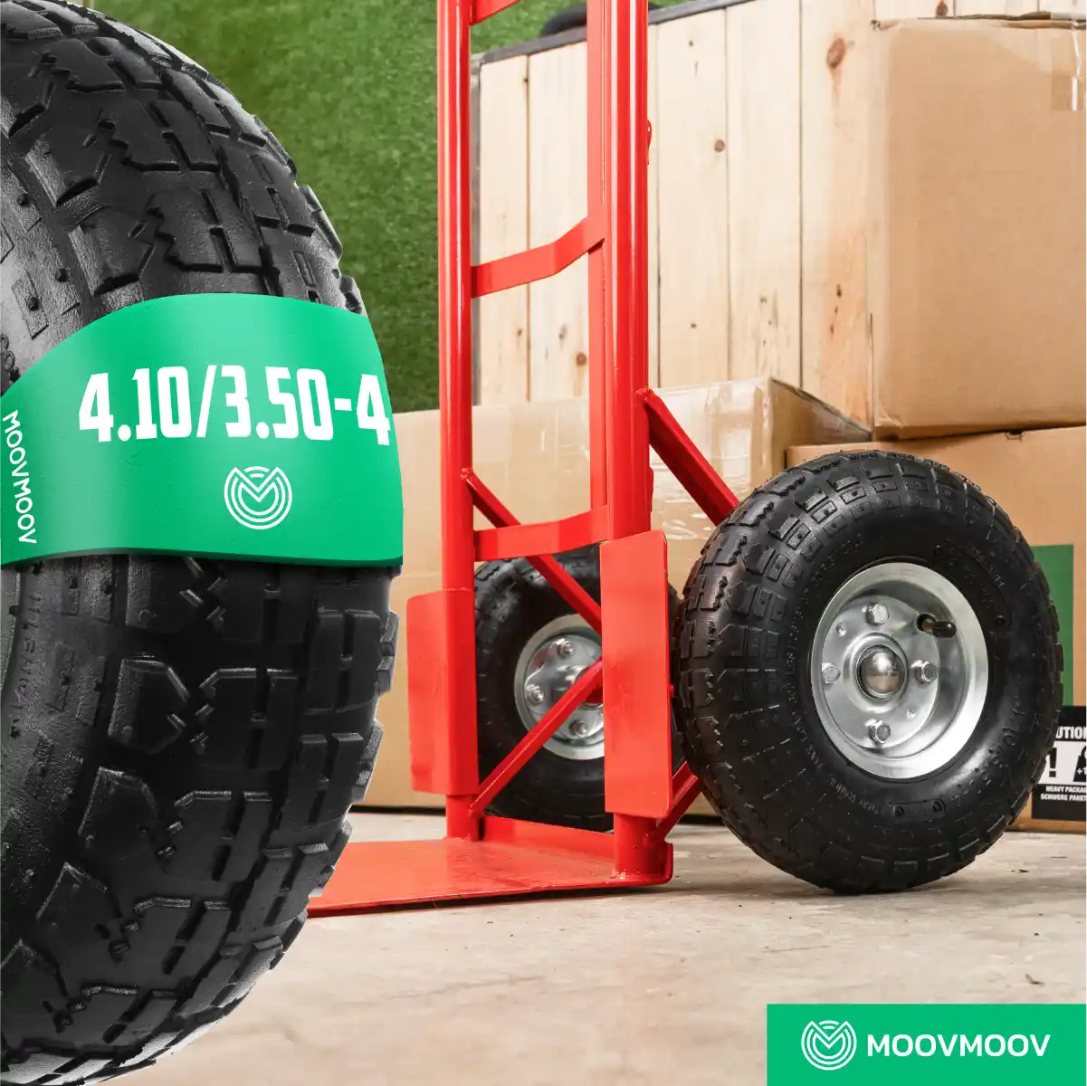 Inflatable tyre sack barrow 4.10/3.50-4