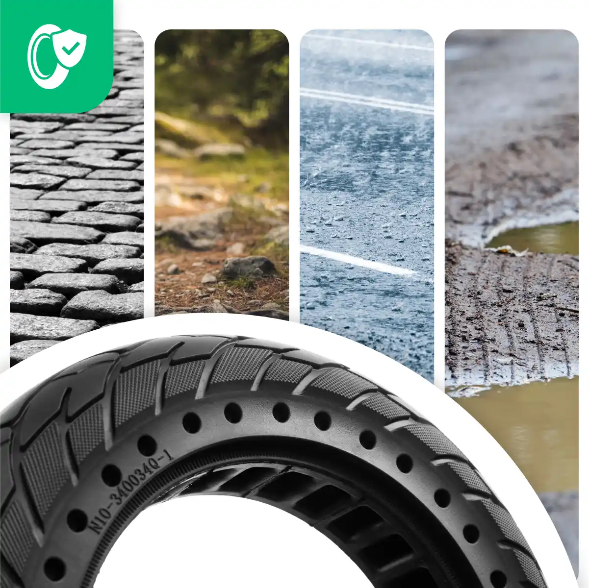 Puncture-proof tyre 10x2.125 electric scooter