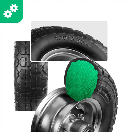 Solid tyre 4.10/3.50-4 steel rim 16mm bore