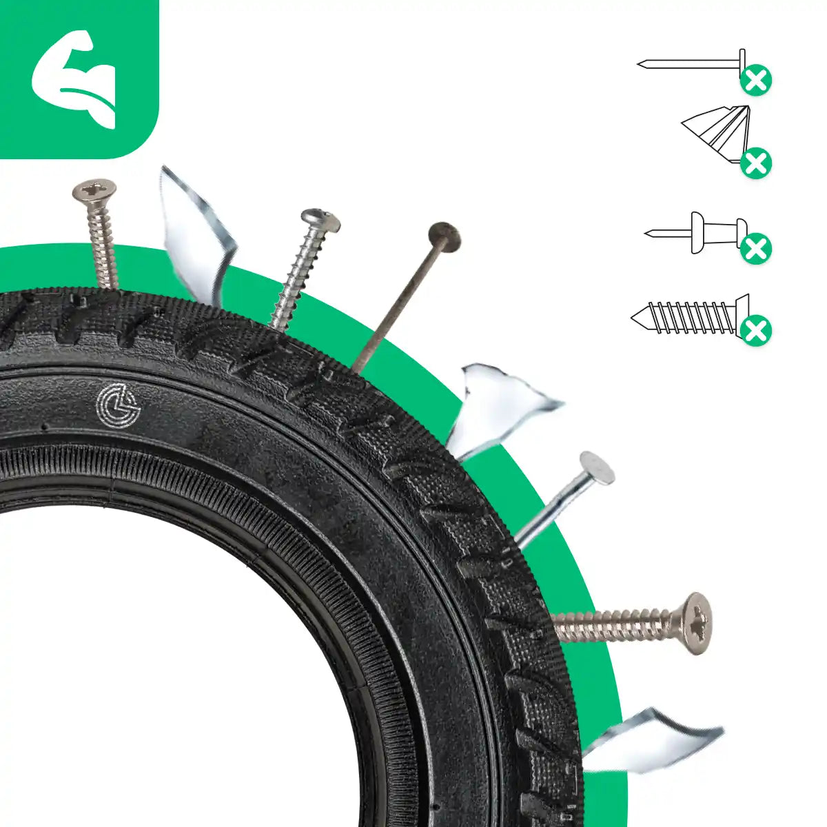 Solid scooter tyre 200 x 50