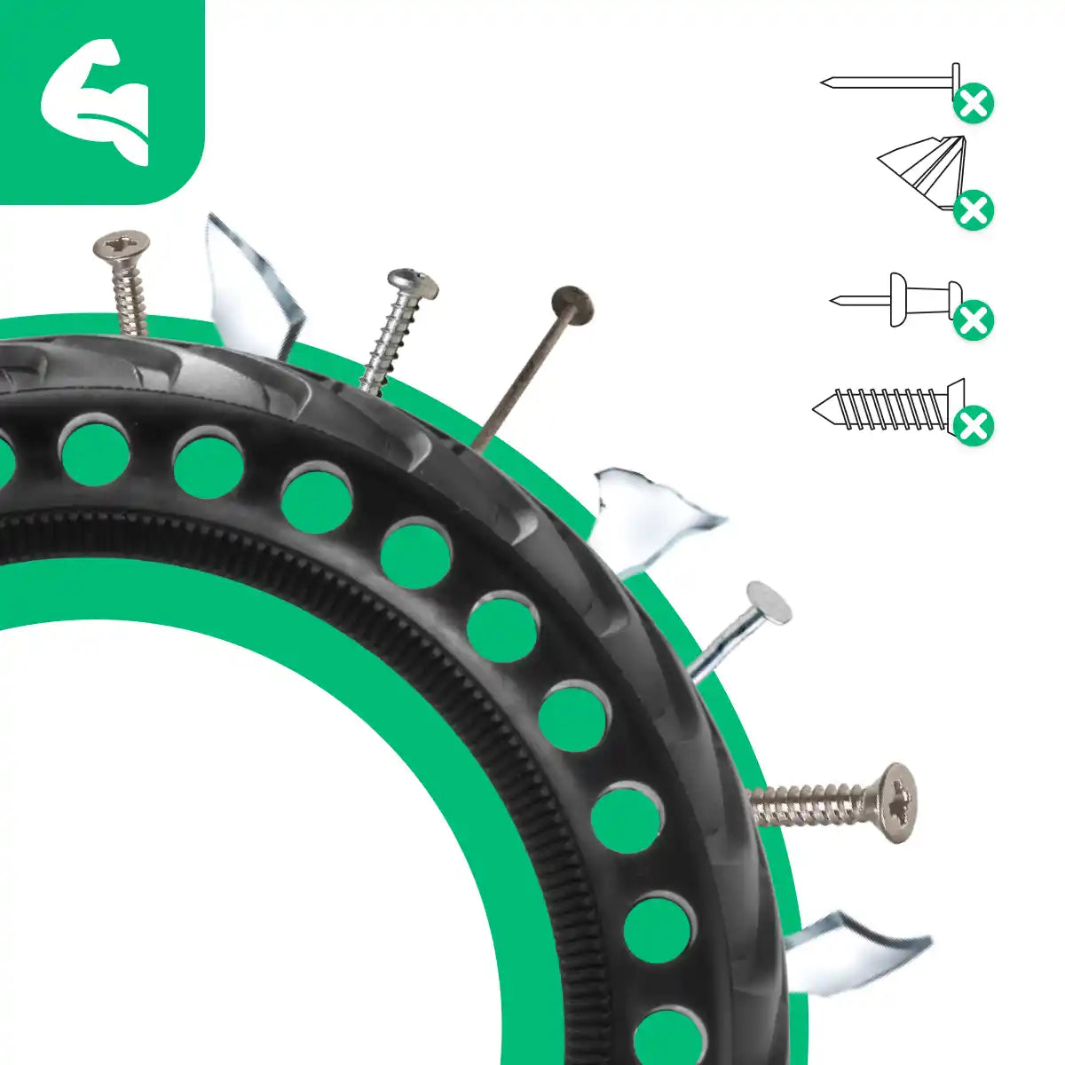 Solid tyre for Xiaomi scooter 8 1/2x2