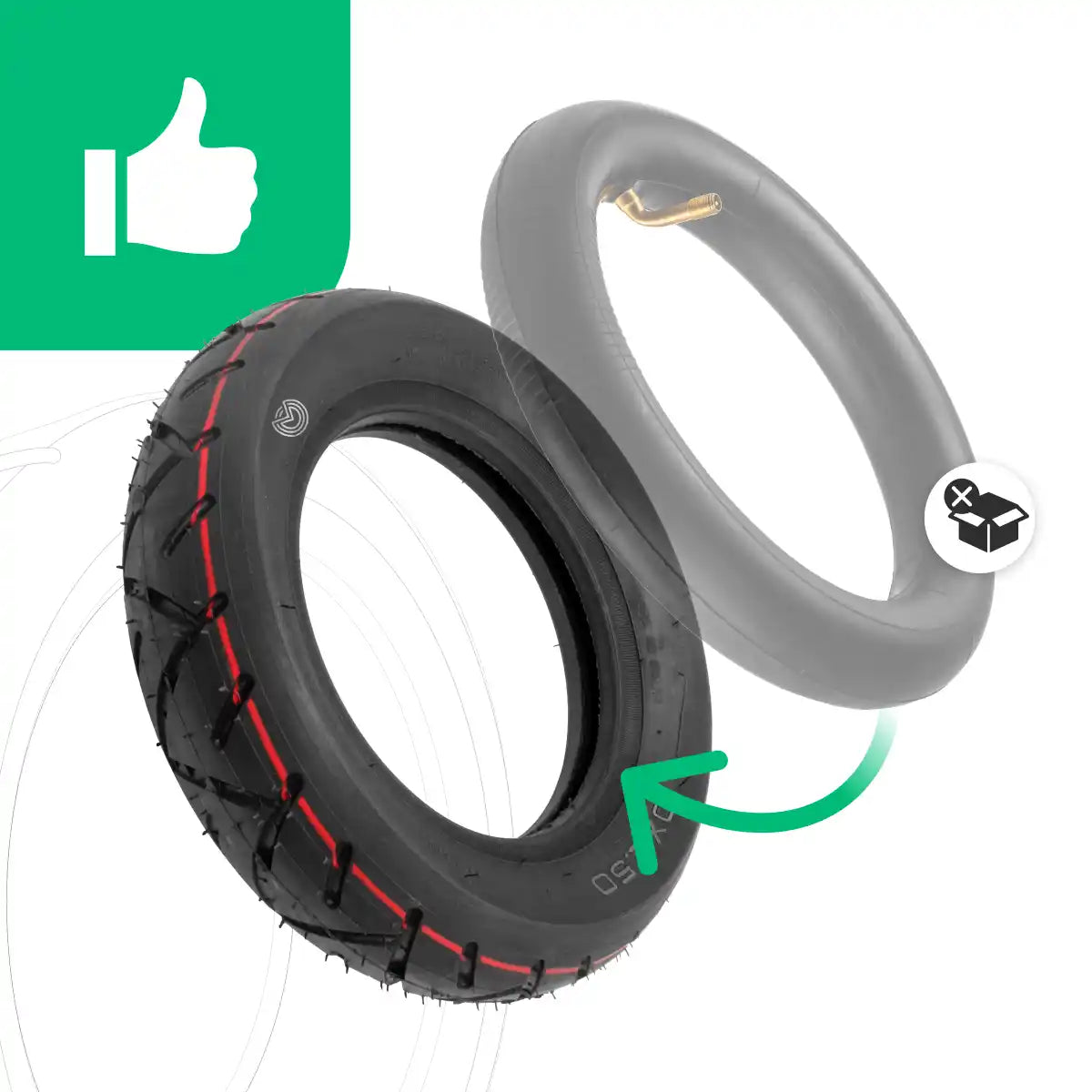 Electric scooter tyre 10x2.5