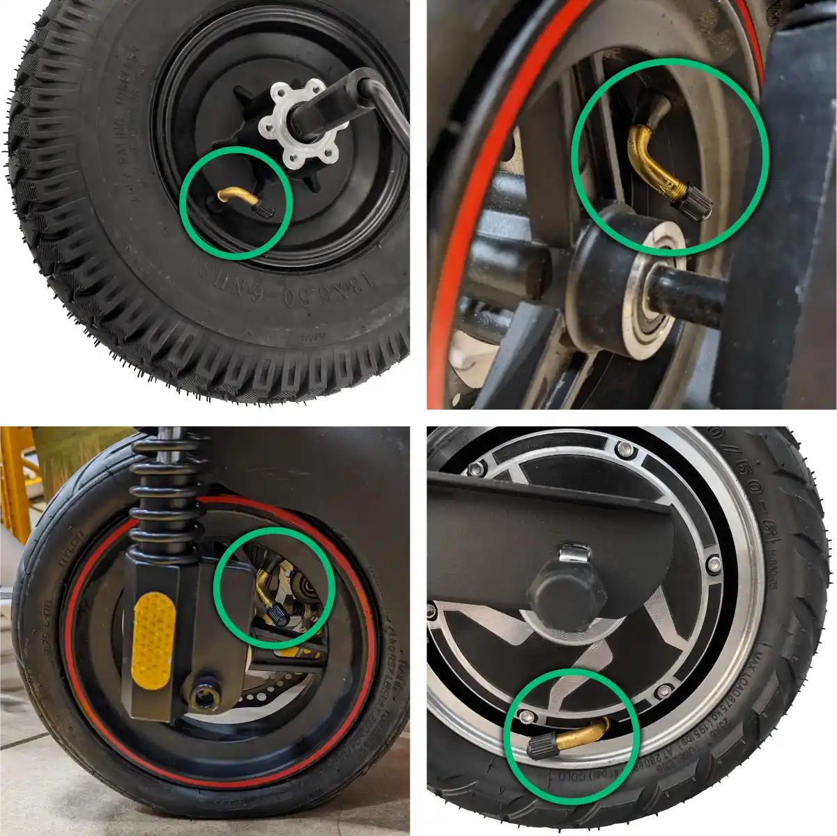 Tubeless tyre angled valve scooter